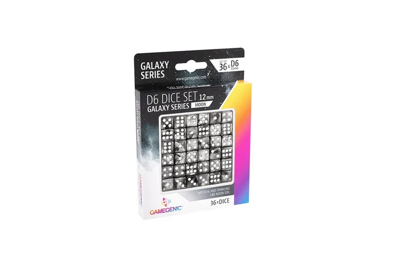 Spiel W6 Würfel Set Galaxy Serie – 36 Acryl Würfel mit Glitzer (12mm) från Asmodee – kartong