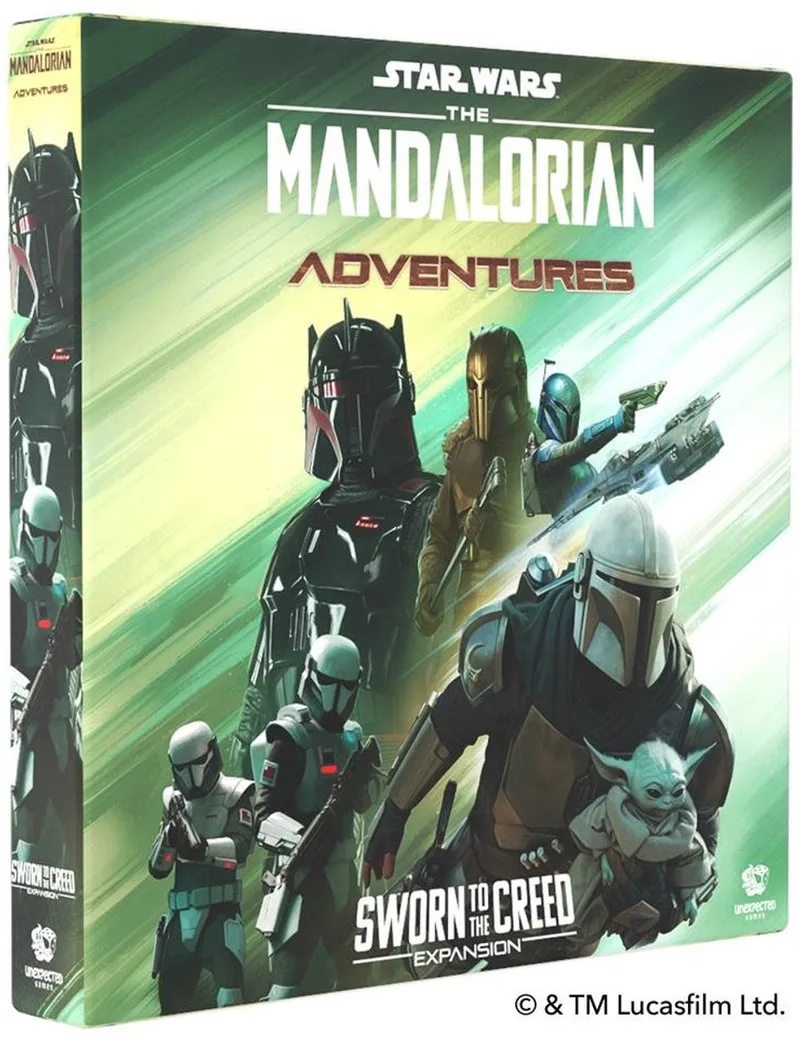 Star Wars bordspel Mandalorian avontuur Sworn to the Creed. fra Asmodee – æske
