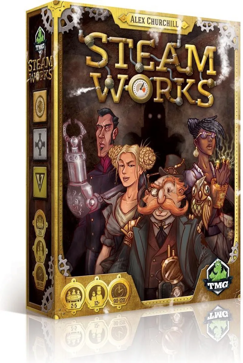 Steam Works de Asmodee, édition Groen – boîte