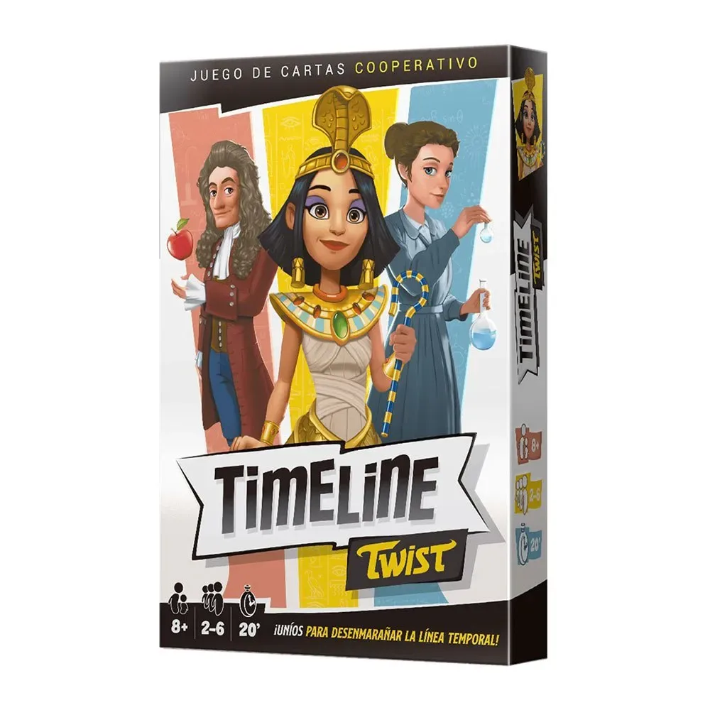 Timeline Twist Kortspel Spansk Version från Asmodee – kartong