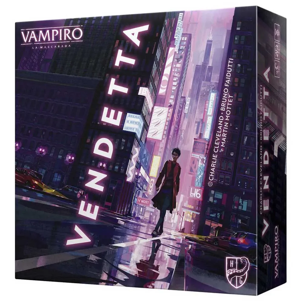 Vampiro La Mascarada Vendetta Brädspel Spansk Version från Asmodee – kartong