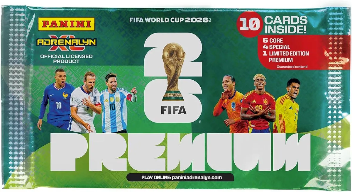 voetbal verzamelkaarten Adrenalyn XL FIFA World Cup 2026 Premium Pack. de Asmodee – boîte