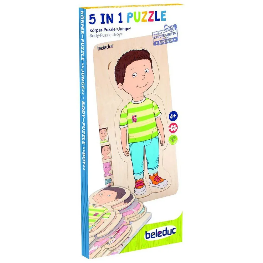 Beleduc 5-in-1 Puzzle Männliche Anatomie 29 Stücke von Beleduc – Schachtel