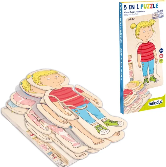 Beleduc 5 In 1 Weibliches Anatomie-puzzle 29 Stücke