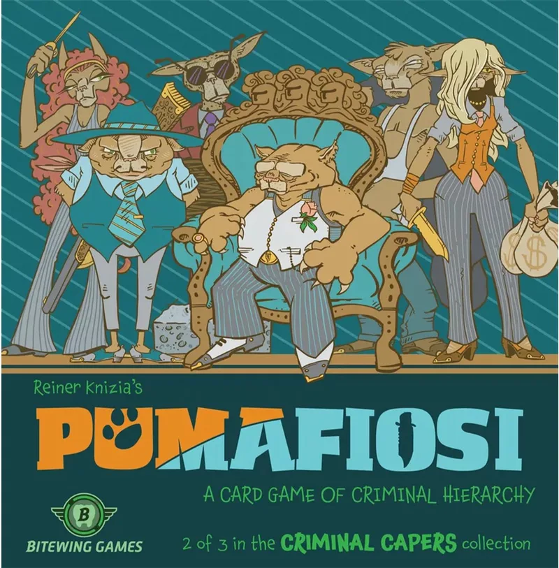 Pumafiosi - Engelstalig Strategisch Kaartspel met Trick-Taking - Press-Your-Luck en Maffia Thema de Bitewing Games – boîte