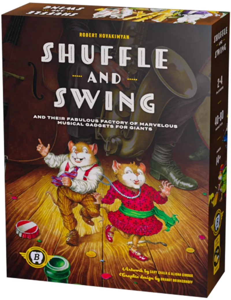 Shuffle and Swing - Engelstalig Strategisch Bordspel met Rondel Mechanisme - Jazz Thema en Unieke Instrumenten de Bitewing Games – boîte
