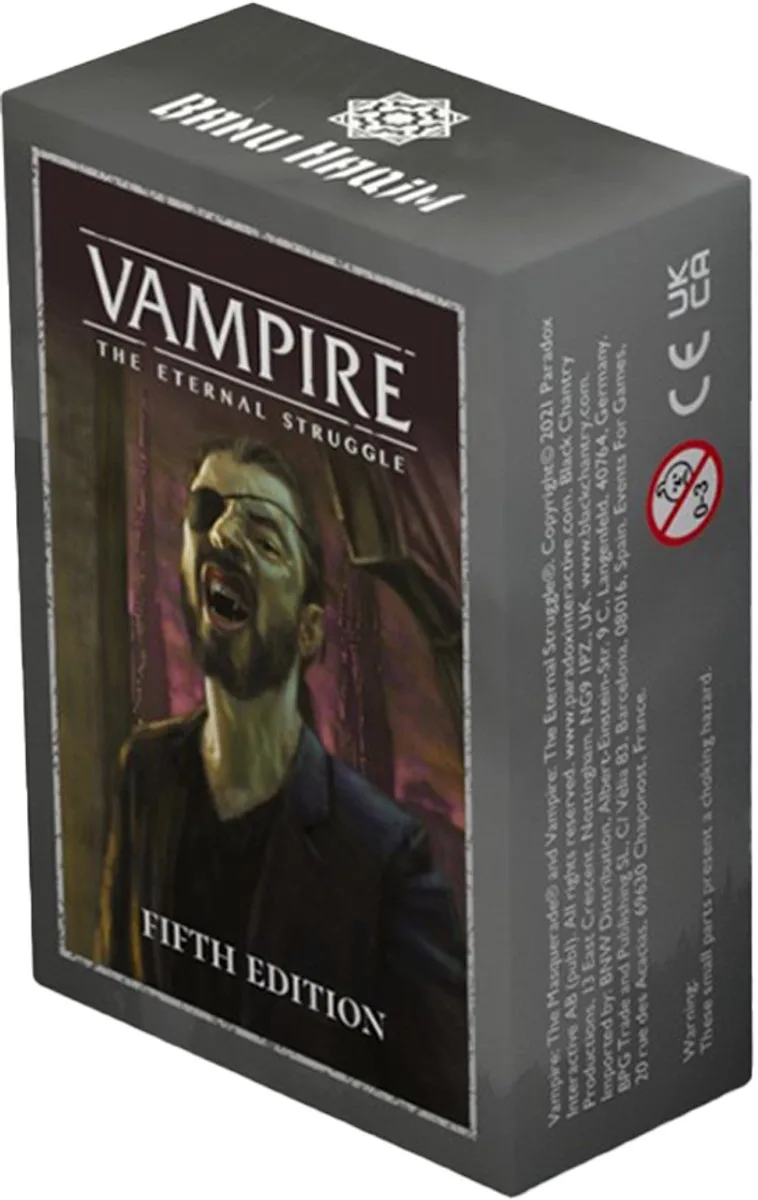 Vampire The Eternal Struggle Banu Haqim Preconstructed Deck van Black Chantry Productions – doos