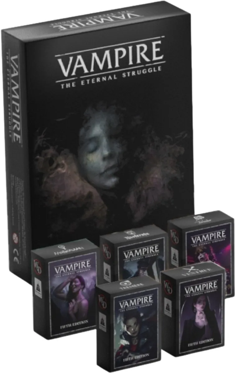 Vampire The Eternal Struggle (Fifth Edition) - Starter Set fra Black Chantry Productions – æske