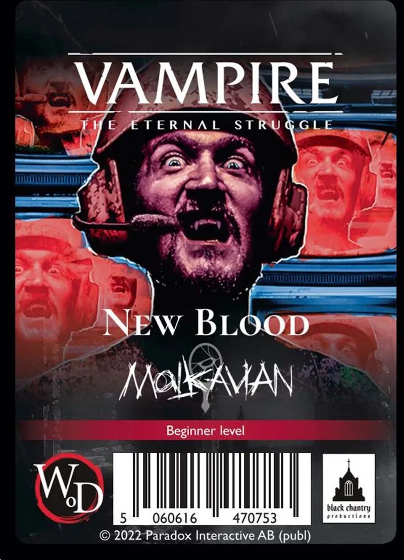 Vampire The Eternal Struggle New Blood Malkavian de Black Chantry Productions – boîte