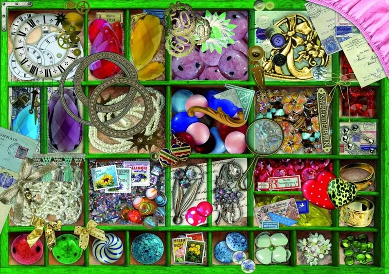 1000 Stuks Puzzel - Groene Collectie, 68x48 cm från Bluebird Puzzle, utgåva Div – kartong