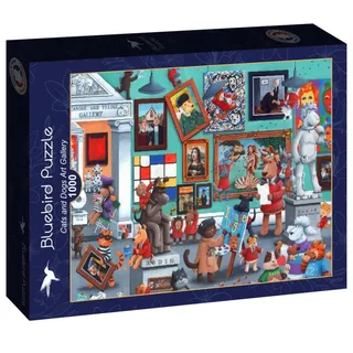 Cats and Dogs Art Gallery Puzzel 1000 Stukjes van Bluebird Puzzle, editie Meerkleurig – doos 2 van 2