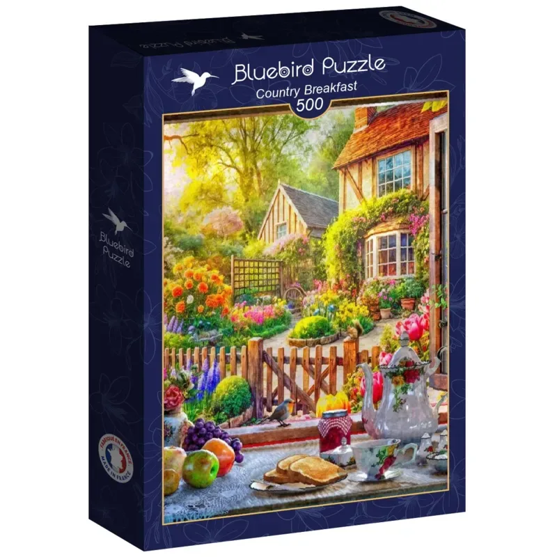 Country Breakfast Puzzel 500 stukjes fra Bluebird Puzzle, Brun-udgave – æske 2 af 2