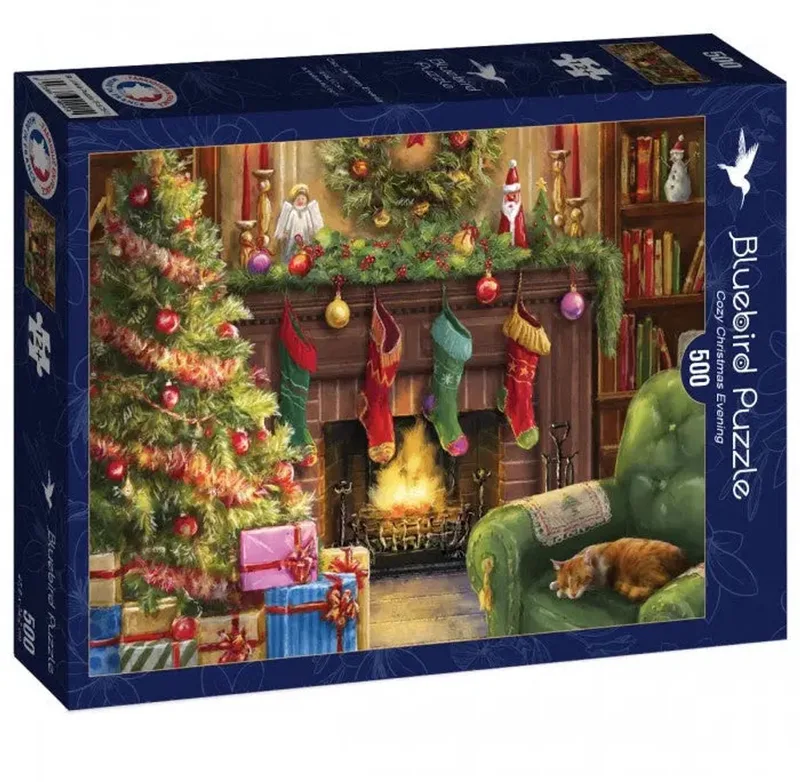 Cozy Christmas Evening - legpuzzel 500 stukjes. from Bluebird Puzzle, Multicolour edition – box