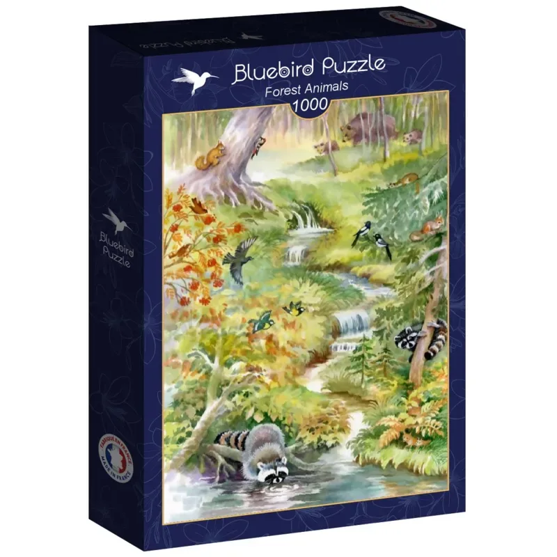 dieren bos - 1000 stukjes puzzel. fra Bluebird Puzzle, Flerfarvet-udgave – æske 2 af 2