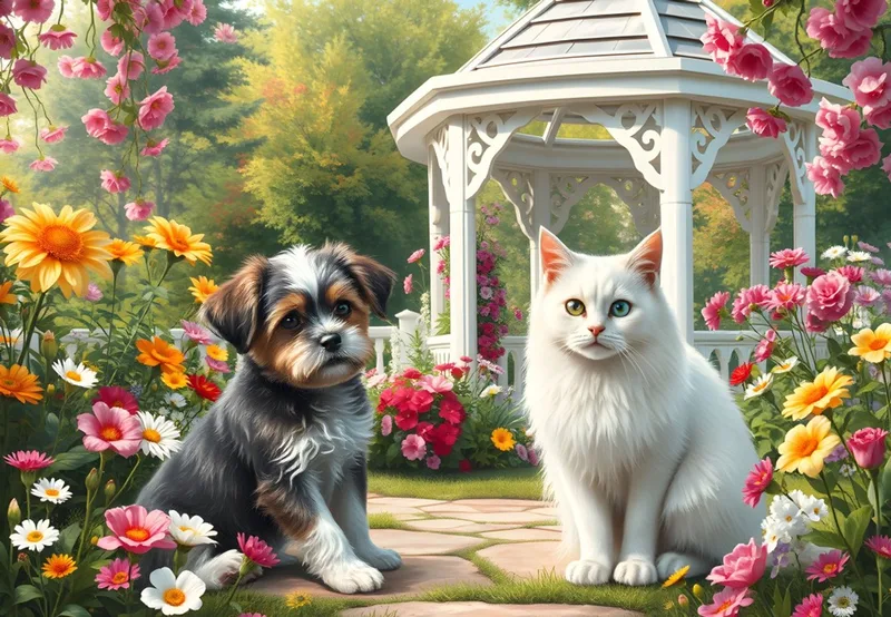 dieren legpuzzel Companions in the Garden 1000 stukjes. from Bluebird Puzzle, Multicolour edition – box
