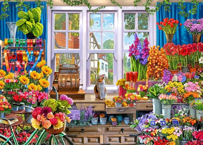 Flower Shoppe - legpuzzel 500 stukjes kleurrijk. fra Bluebird Puzzle, Flerfarvet-udgave – æske