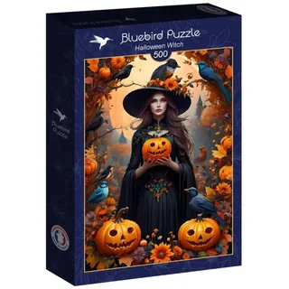 Halloween puzzel Witch - 500 stukjes legpuzzel. fra Bluebird Puzzle, Flerfarvet-udgave – æske 2 af 2