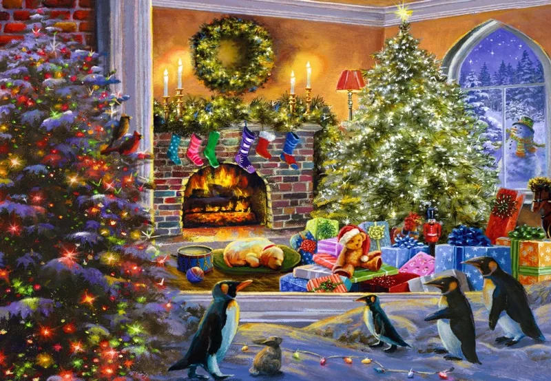 kerst legpuzzel A Magical View to Christmas - 1000 stukjes. from Bluebird Puzzle, Multicolour edition – box