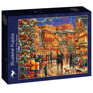 kerst legpuzzel Christmas at the Town Square - 1000 stukjes. från Bluebird Puzzle, utgåva Flerfärgad – kartong 2 av 2