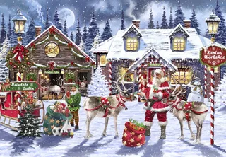 kerst legpuzzel Santa's Workshop - 1000 stukjes. from Bluebird Puzzle, Multicolour edition – box 1 of 2