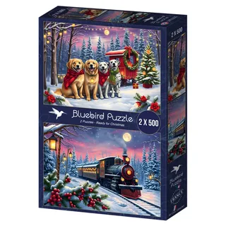 kerst puzzel - 2 stuks - Christmas is Coming - 500 stukjes. from Bluebird Puzzle, Multicolour edition – box 2 of 2