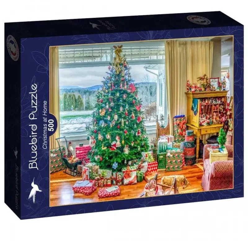 kerst puzzel Christmas at Home - 500 stukjes. van Bluebird Puzzle, editie Meerkleurig – doos