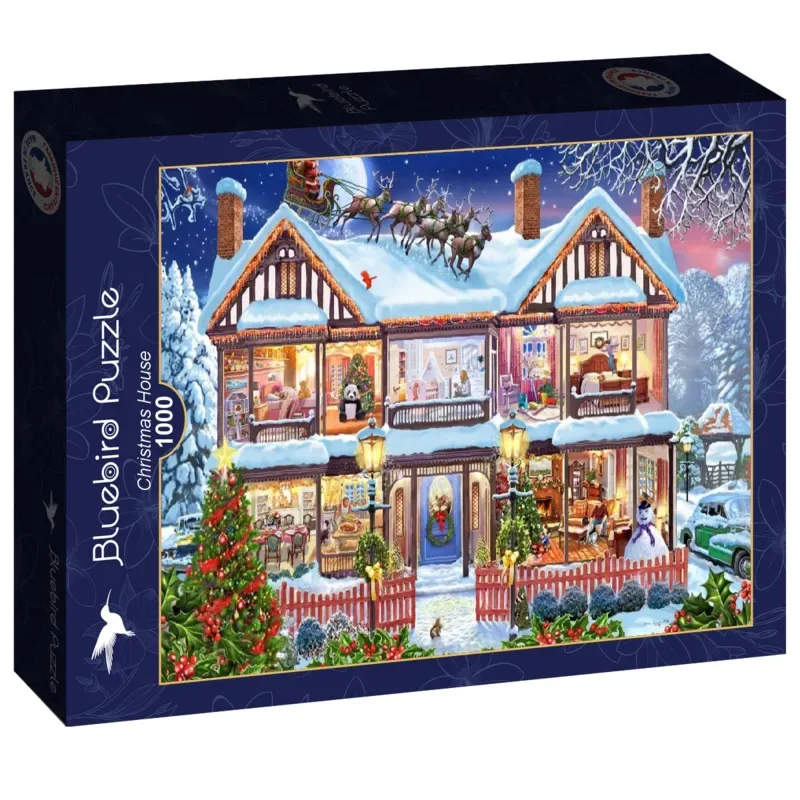 kerst puzzel Christmas House - 1000 stukjes puzzel. fra Bluebird Puzzle, Flerfarvet-udgave – æske 2 af 2
