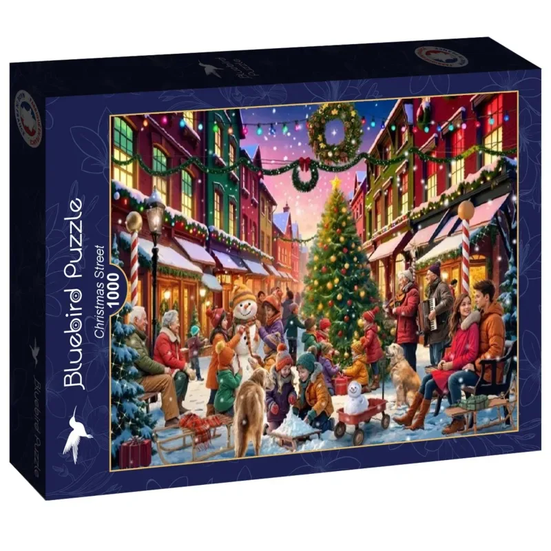 kerst puzzel Christmas Street - 1000 stukjes. from Bluebird Puzzle, Multicolour edition – box 2 of 2