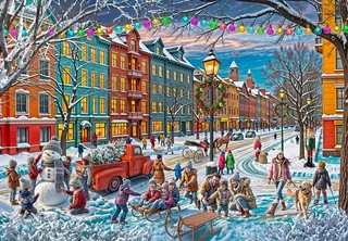 kerst puzzel Waiting for Christmas - 1000 stukjes. de Bluebird Puzzle, édition Multicolore – boîte 1 sur 2