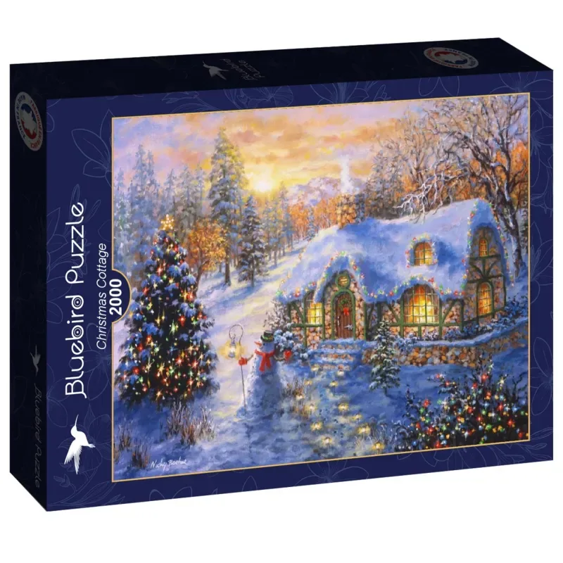 kerstpuzzel Christmas Cottage - 2000 stukjes. von Bluebird Puzzle, Ausgabe Mehrfarbig – Schachtel 2 von 2