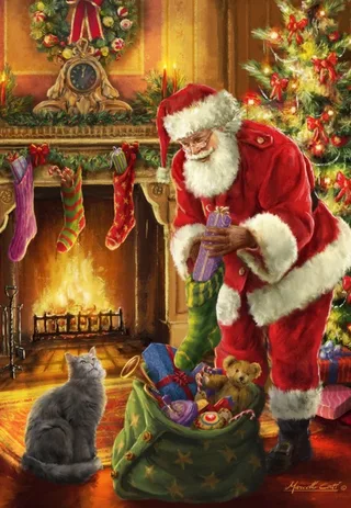 kerstpuzzel Santa Has Arrived - 1000 stukjes. fra Bluebird Puzzle, Flerfarvet-udgave – æske 1 af 2
