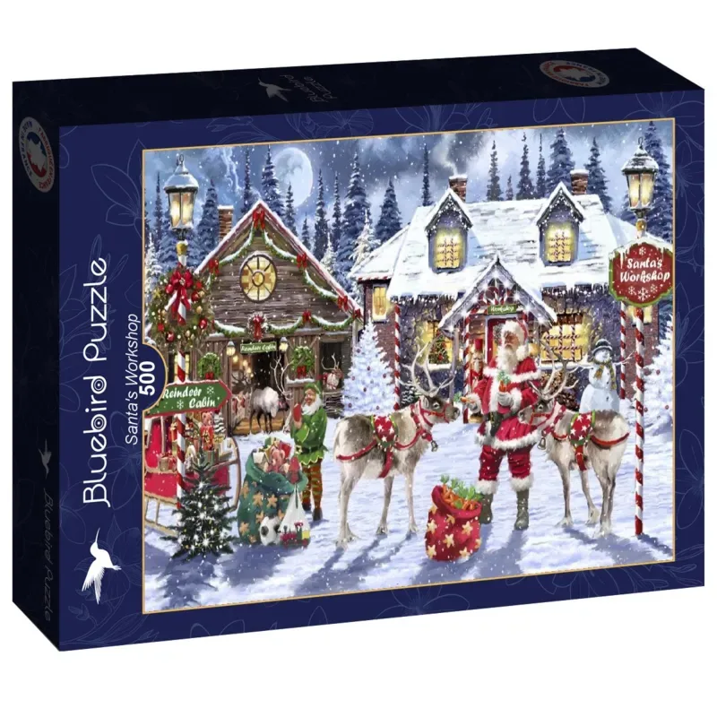 kerstpuzzel Santa's Workshop - 500 stukjes karton. from Bluebird Puzzle, Multicolour edition – box 2 of 2