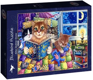 Kitten Bedtime Stories Puzzel 1000 Stukjes de Bluebird Puzzle, édition Noir – boîte 1 sur 2
