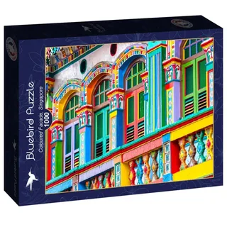 kleurrijke puzzel Singapore gevel - 1000 stukjes. de Bluebird Puzzle, édition Multicolore – boîte 2 sur 2