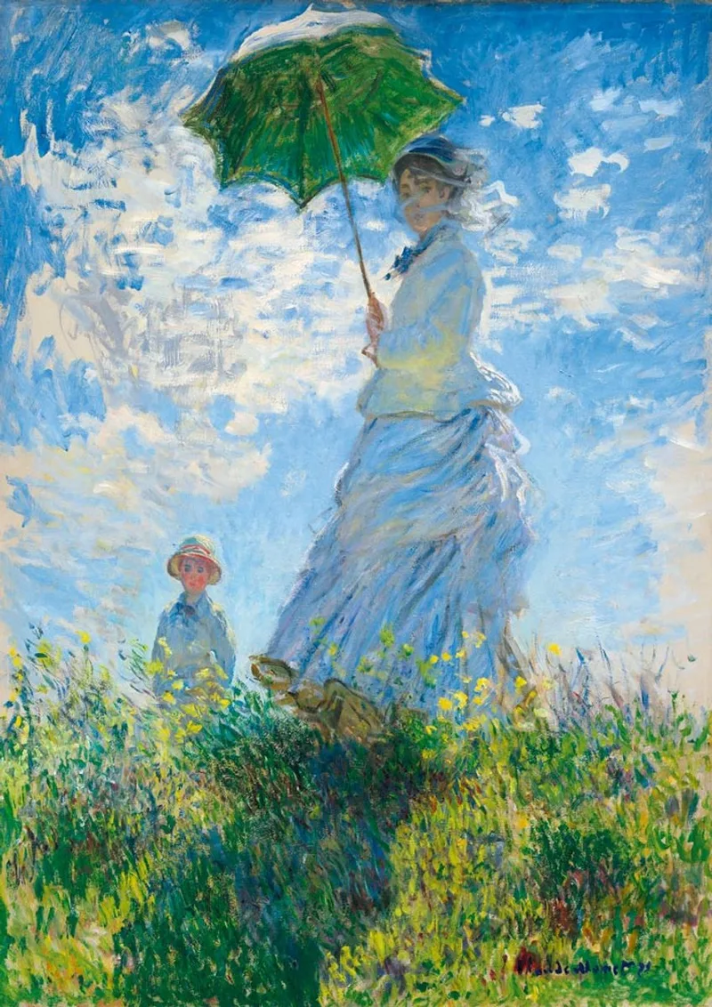 kunst puzzel Claude Monet Woman with a Parasol 1000 stukjes. van Bluebird Puzzle, editie Meerkleurig – doos