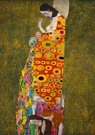 kunst puzzel Gustave Klimt Hope II 1908 1000 stukjes. de Bluebird Puzzle, édition Multicolore – boîte 1 sur 2