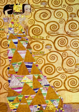 kunst puzzel Gustave Klimt The Waiting 1000 stukjes. von Bluebird Puzzle, Ausgabe Mehrfarbig – Schachtel 1 von 2