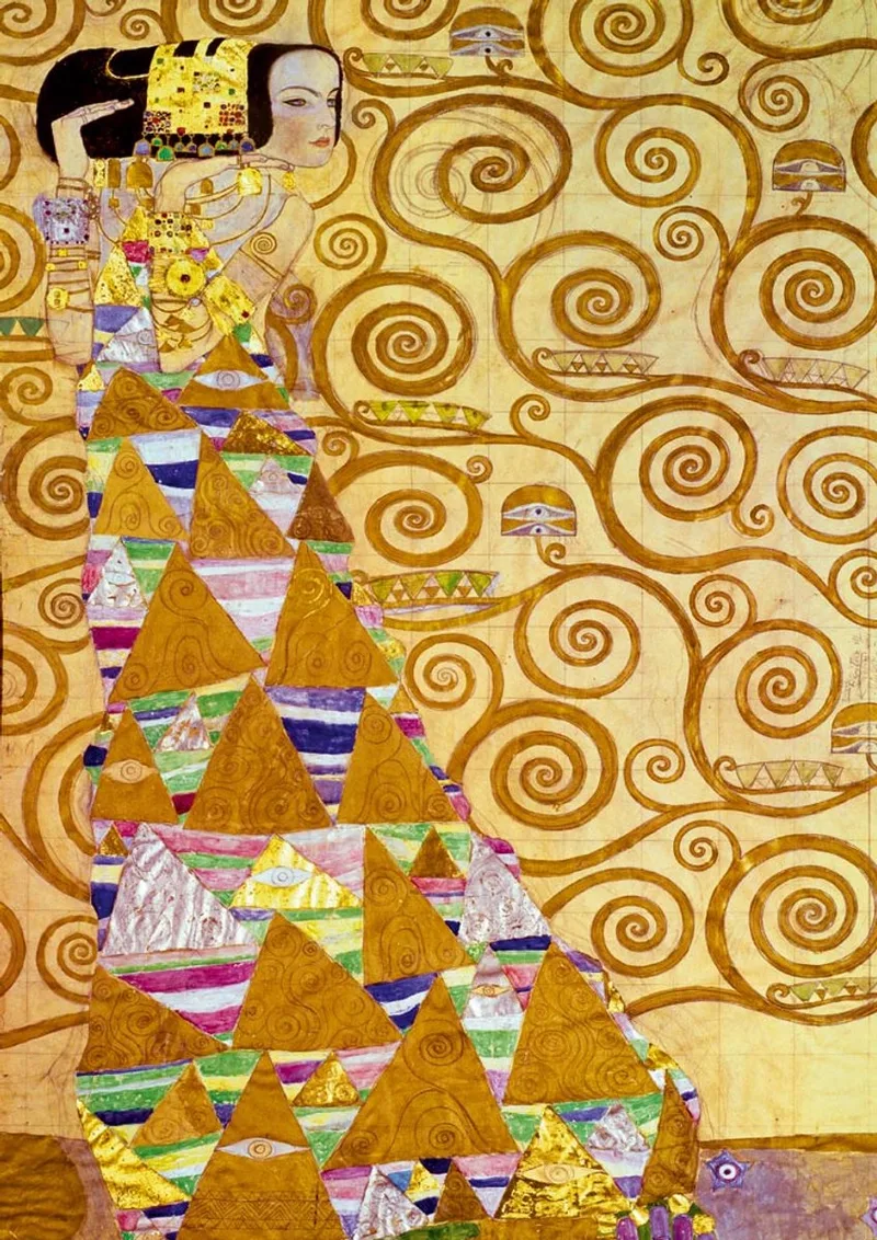 kunst puzzel Gustave Klimt The Waiting 1000 stukjes. fra Bluebird Puzzle, Flerfarvet-udgave – æske