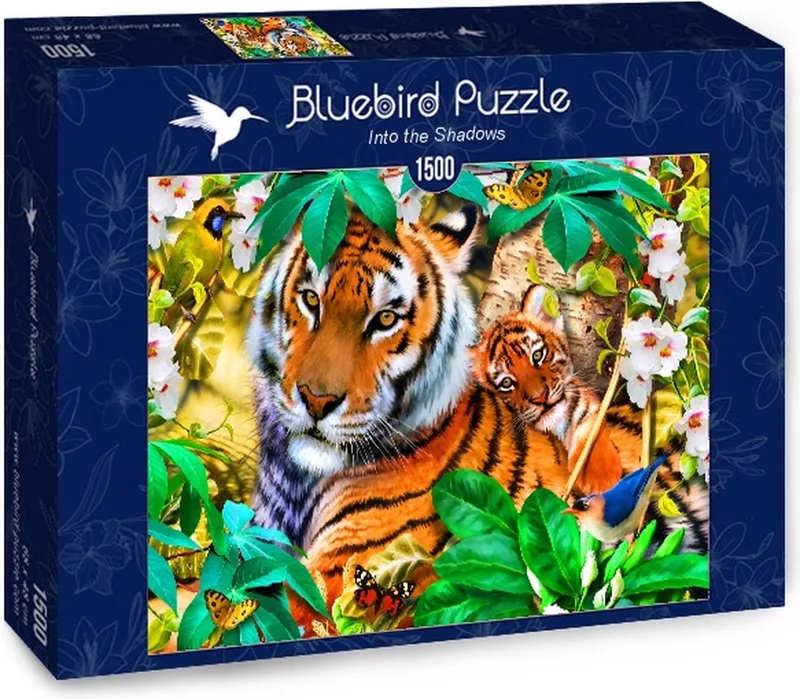 legpuzzel 1500 stukken met tijgers Into The Shadow von Bluebird Puzzle, Ausgabe Div – Schachtel