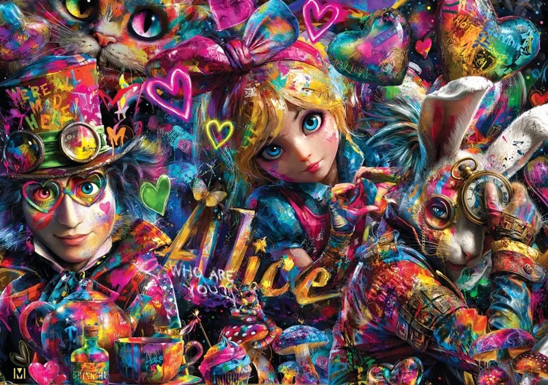 legpuzzel Alice in Graffitiland - 2000 stukjes puzzel. from Bluebird Puzzle, Multicolour edition – box