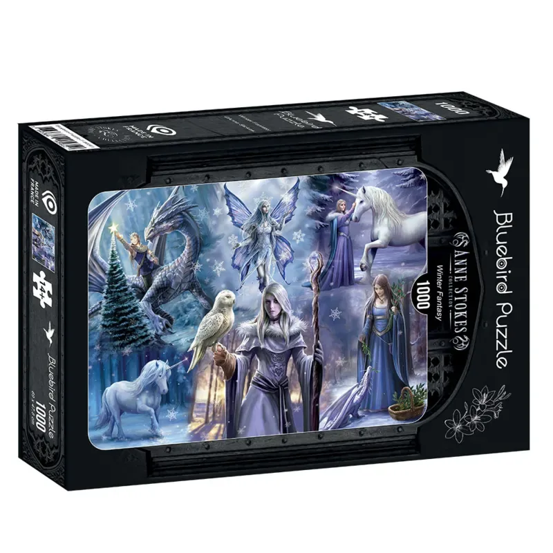 legpuzzel Anne Stokes Winter Fantasy 1000 stukjes. de Bluebird Puzzle, édition Multicolore – boîte 2 sur 2