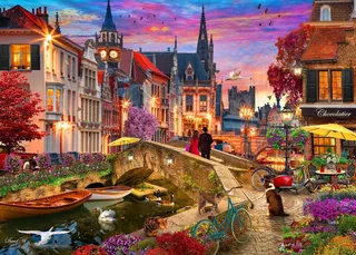 legpuzzel avond op het kanaal - 1000 stukjes. from Bluebird Puzzle, Multicolour edition – box 1 of 2
