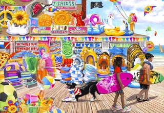 legpuzzel Beach Shop - 1000 stukjes puzzelplezier. van Bluebird Puzzle, editie Meerkleurig – doos 1 van 2