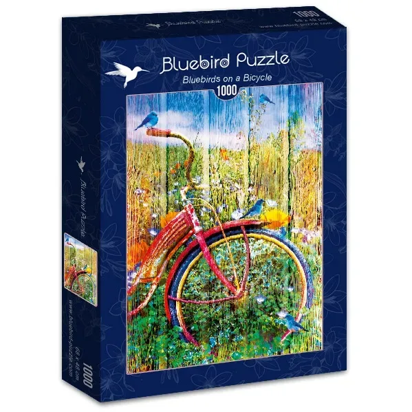legpuzzel Bluebirds on a Bicycle - 1000 stukjes. van Bluebird Puzzle, editie Meerkleurig – doos 2 van 2