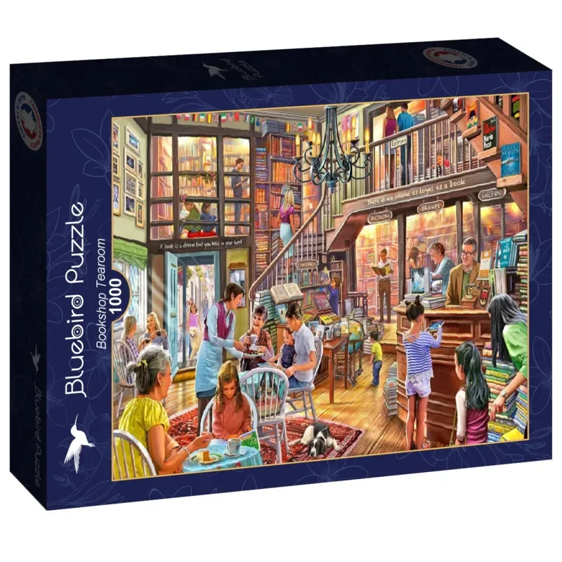 legpuzzel Bookshop Tearoom - 1000 stukjes puzzel. van Bluebird Puzzle, editie Meerkleurig – doos 2 van 2