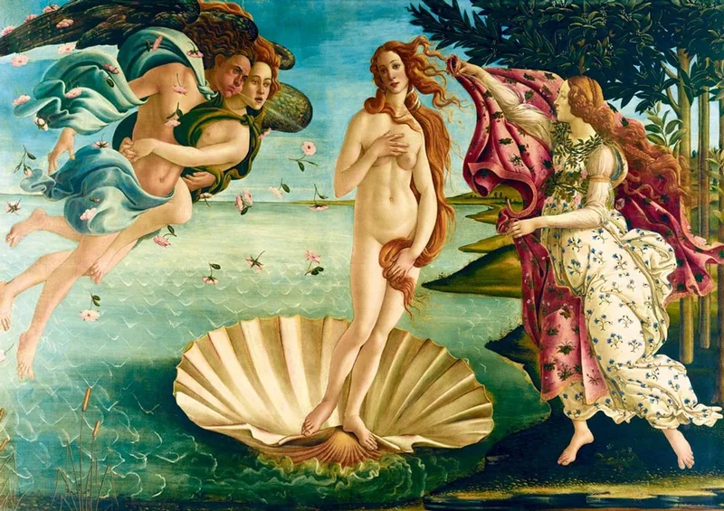 legpuzzel Botticelli - The birth of Venus 1000 stukjes. fra Bluebird Puzzle, Flerfarvet-udgave – æske