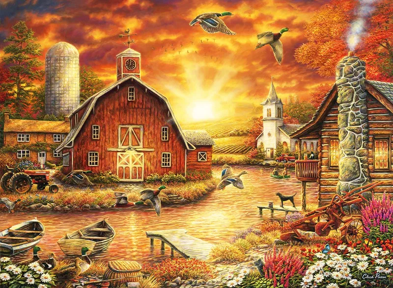 legpuzzel Chuck Pinson Honey Drip Farm 3000 stukjes. fra Bluebird Puzzle, Flerfarvet-udgave – æske 1 af 2