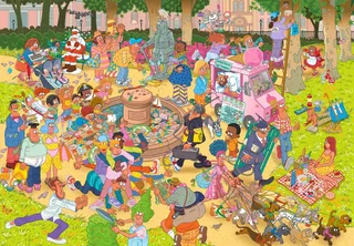 legpuzzel Chuckle Park - 1000 stukjes kleurrijk speelgoed. from Bluebird Puzzle, Multicolour edition – box 1 of 2