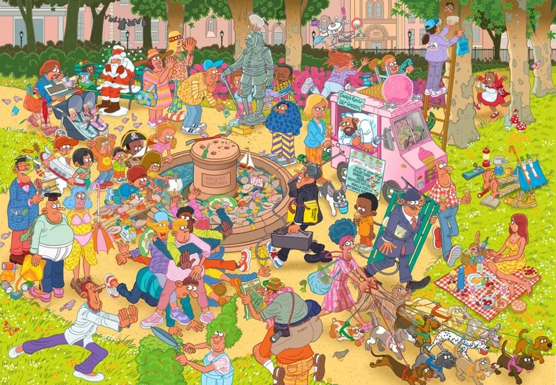 legpuzzel Chuckle Park - 1000 stukjes kleurrijk speelgoed. from Bluebird Puzzle, Multicolour edition – box 1 of 2