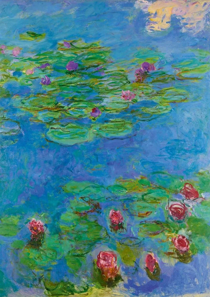 legpuzzel Claude Monet Water Lilies 1917 - 1000 stukjes. van Bluebird Puzzle, editie Meerkleurig – doos